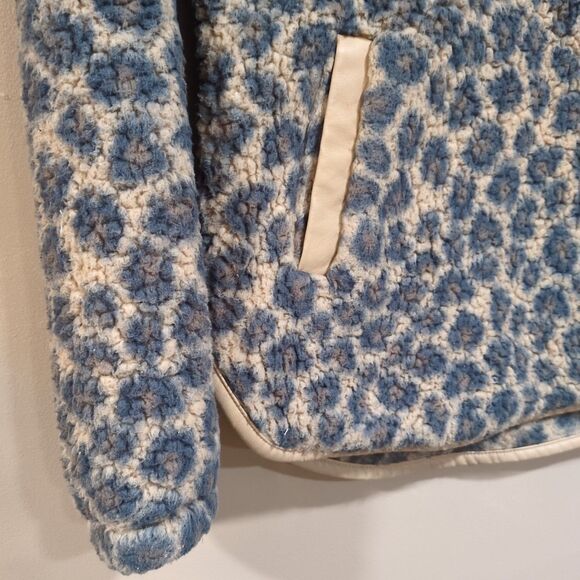 Abercrombie & Fitch Womens XXS Leopard Animal Print Sherpa Fleece Jacket‎ Coat - Picture 5 of 12